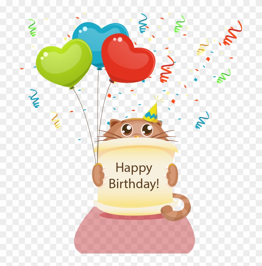 Cat Kitten Birthday - Vector Graphics #434701