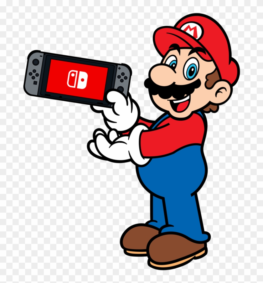 These Wonderful Drawings Were Created By Spepofficial - Mario With Nintendo Switch #434776