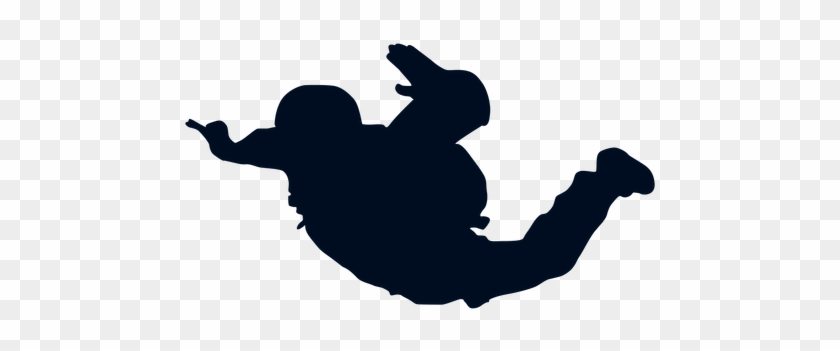 Man Skydiving Silhouette Transparent Png - Skydiving Silhouette #434818