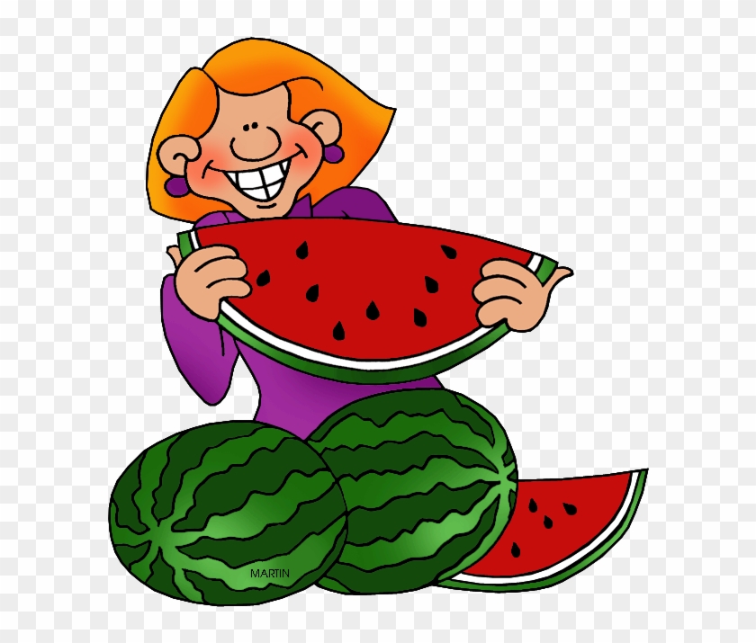 State Vegetable Of Oklahoma - Clipart Eating Watermelon #434847