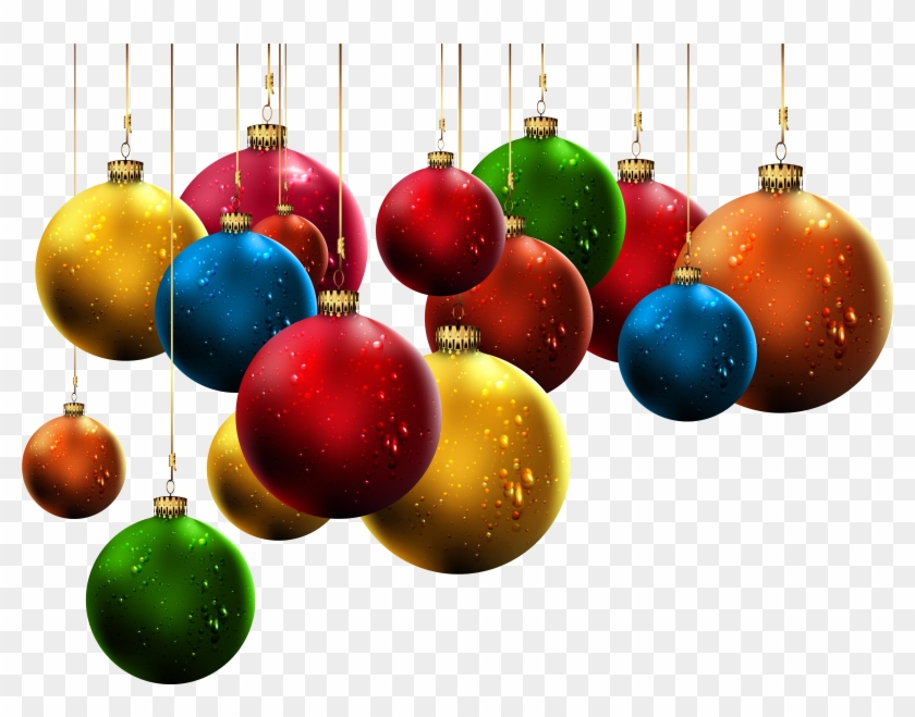 Hanging Christmas Balls Png Clip - Hanging Christmas Balls Ornaments #434972