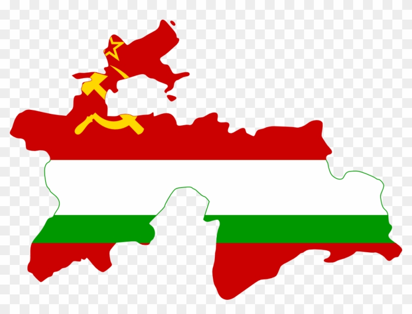 Flag Map Flagartist - Tajik Ssr Flag Map #435113
