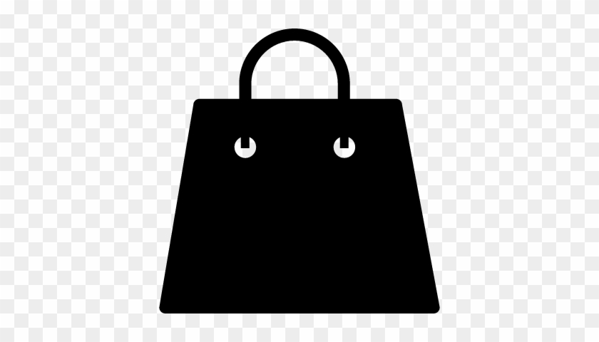 Shopping Bag Black Silhouette Vector - Icono Bolsa De Compras #435157