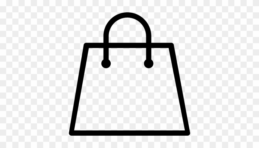 Shopping Bag Of Normal Design Outline Vector - Shopping Bag Icon Vector #435164