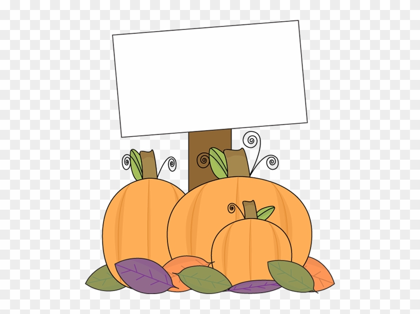 Pumpkin With A Blank Sign Clip Art - Pumpkin Patch Clip Art #435189