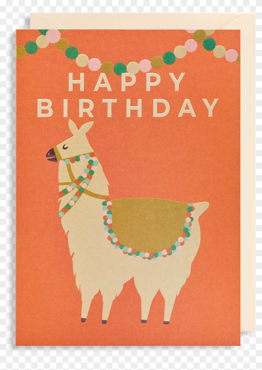 Happy Birthday Lama Greeting Card - Greeting Card #435268