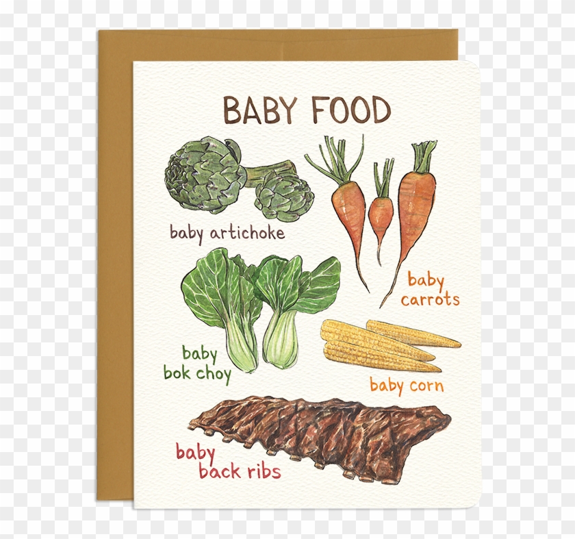 Punny Baby Veggie Greeting Card - Baby Food Card #435271