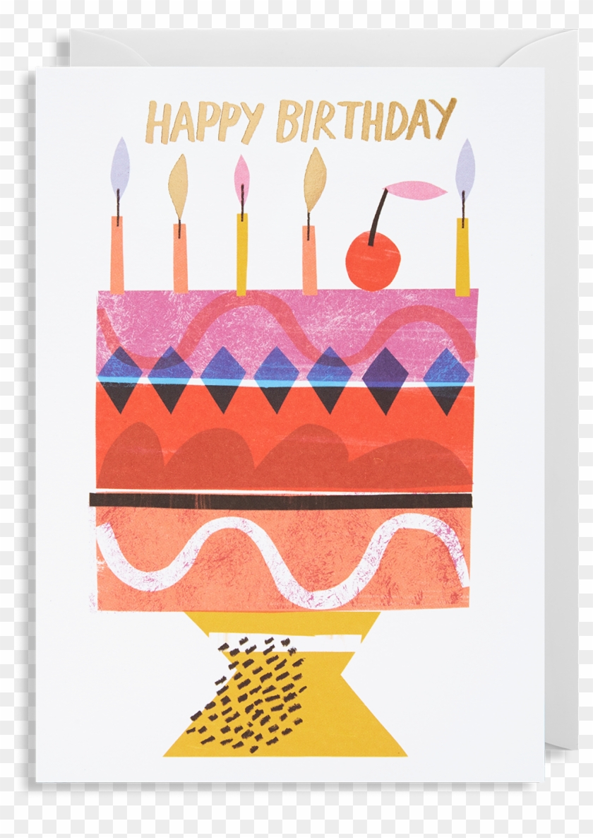 Happy Birthday Cake Greeting Card - Greeting Card #435286