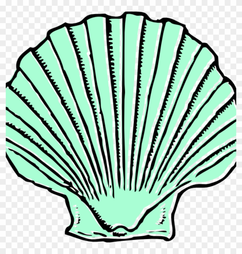 Seashell Clipart Aqua Seashell Clip Art At Clker Vector - Sea Shell Clip Art #435330
