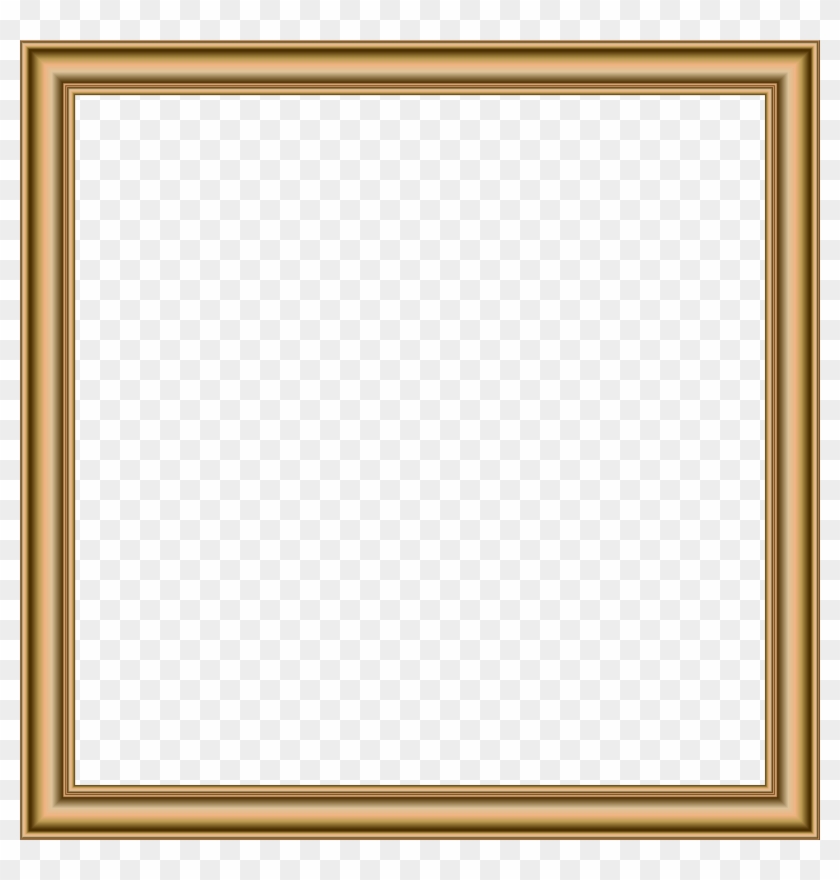 Gold Border Frame Transparent Png Image - Simple Gold Frame #435333