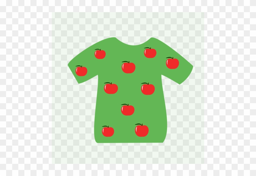 Ilustración De Vector De Camiseta Con Diez Manzanas - T Shirt With Apple #435346