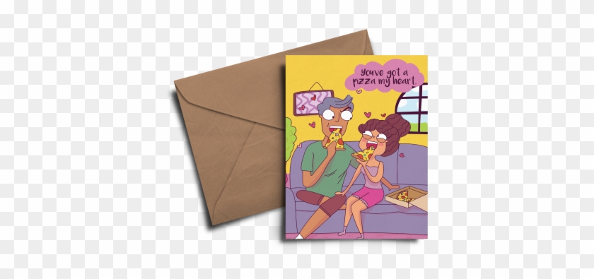 Pizza My Heart Card - Cartoon #435451