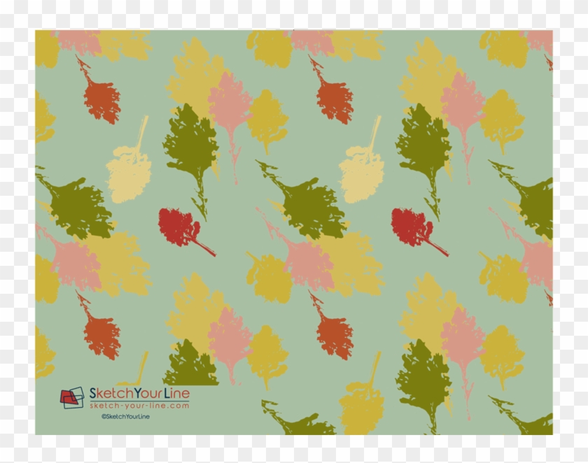 Leaves Pattern Rectangular Greeting Cards - Motif #435455
