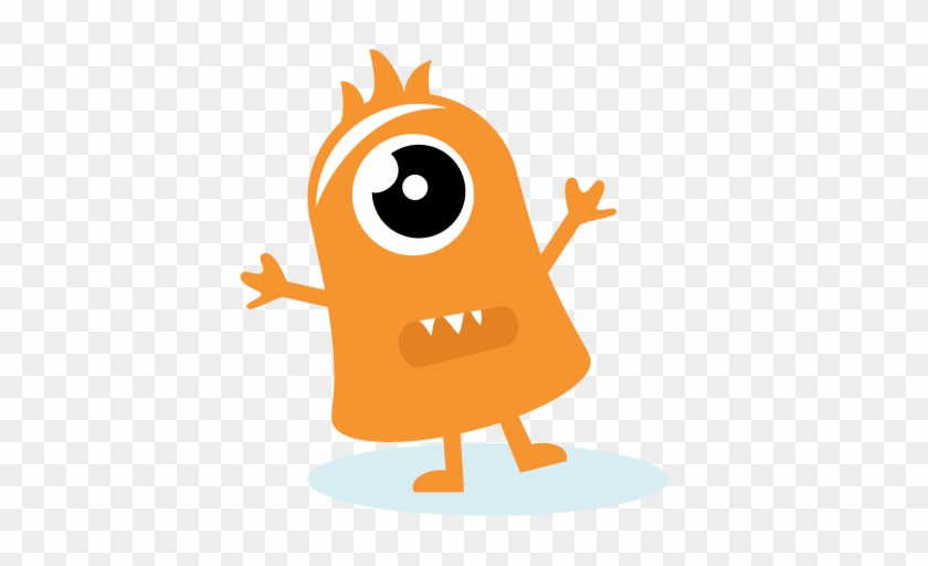 Little Monster Svg File Clipart - Cute Monster No Background #435552