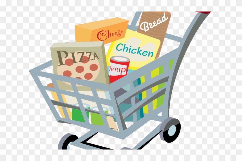 Trolley Clipart Cute - Grocery Store Clip Art #435686