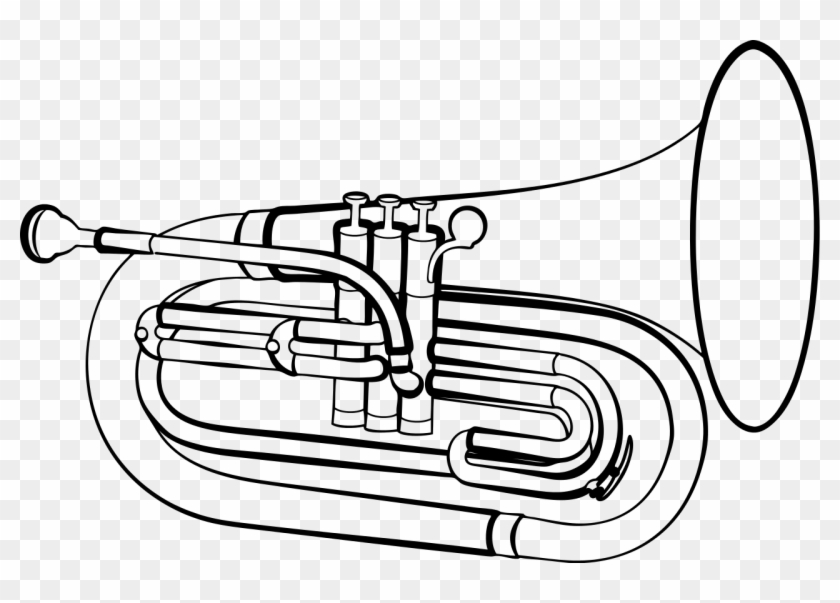 Pin Mellophone Clip Art - Marching Baritone Clipart #435698