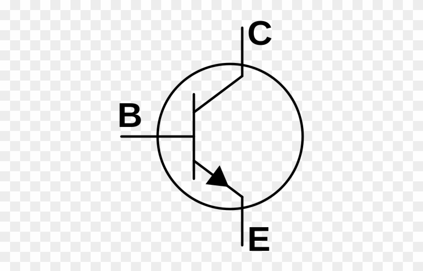 Bjt Symbol Npn Clipart - Npn And Pnp Transistor Symbol #435756