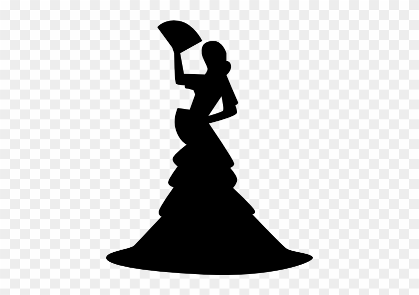 Silhouette, Woman, Female, Flamenco Icons, Dancer, - Xadrez Bispo Png #435925