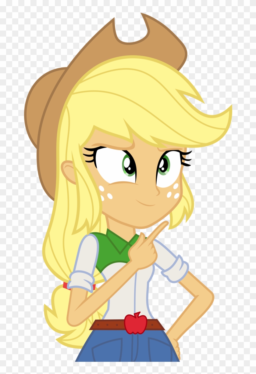 Vectors Favourites By Dashiesparkle On Deviantart - Equestria Girl Applejack Happy #435927