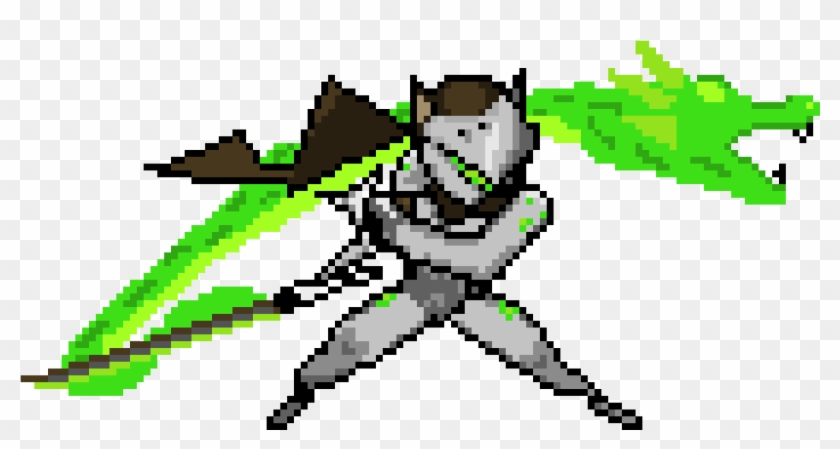 Pixel Art Overwatch Drawing - Pixel Art Overwatch Genji #435954