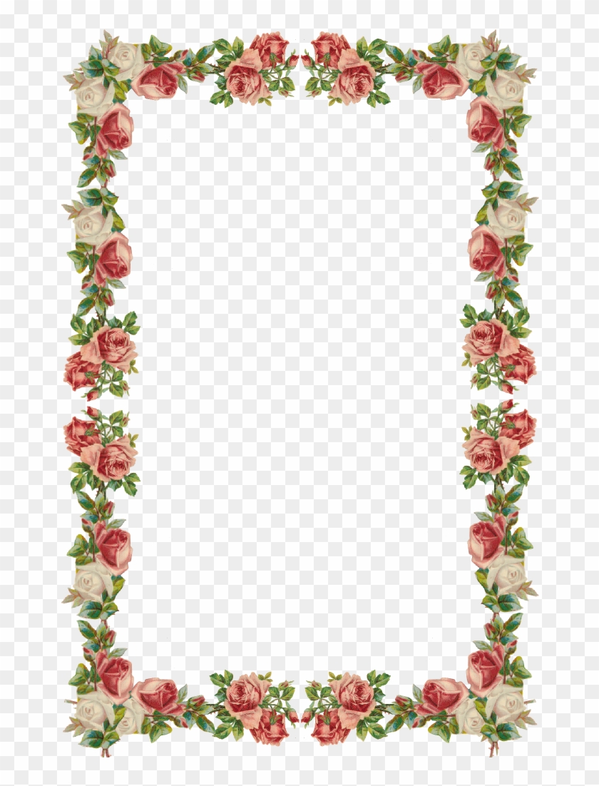 Free Digital Vintage Rose Frame And Border Png - Hebrews 13 17 Kjv #436021