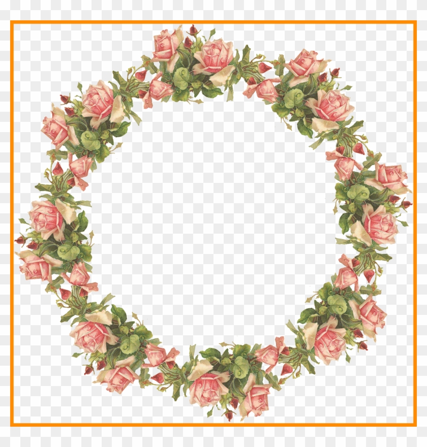Rose Flower Rose Flower Design Border Png Incredible - Wreath Png #436032