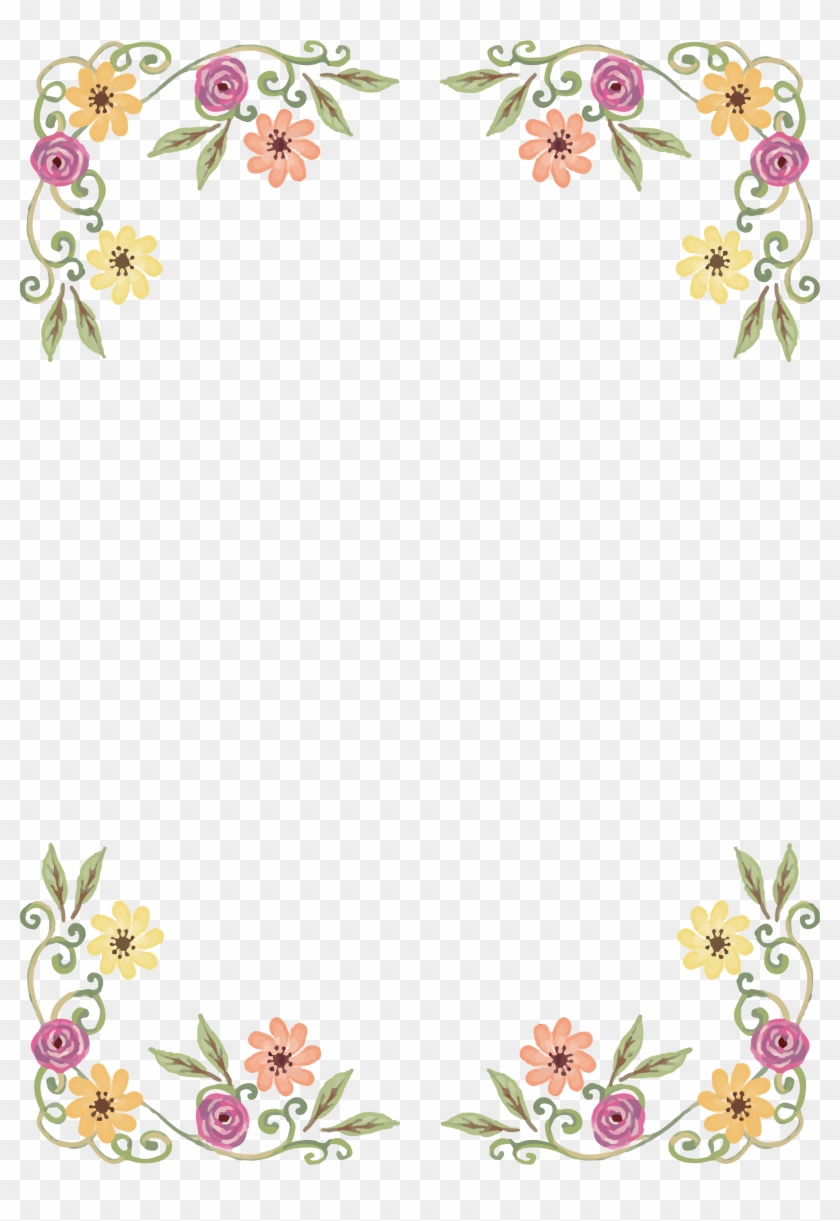 Wildflower Floral Design - New Years Border Png #436057