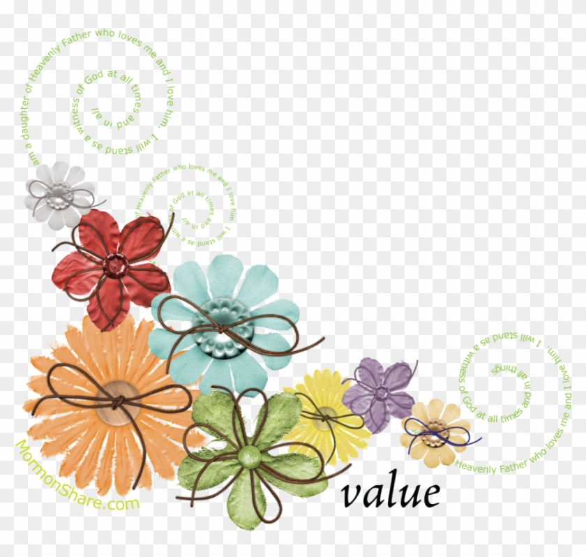 Flower Corner Border Clip Art - Flower Scrapbook Corner #436093