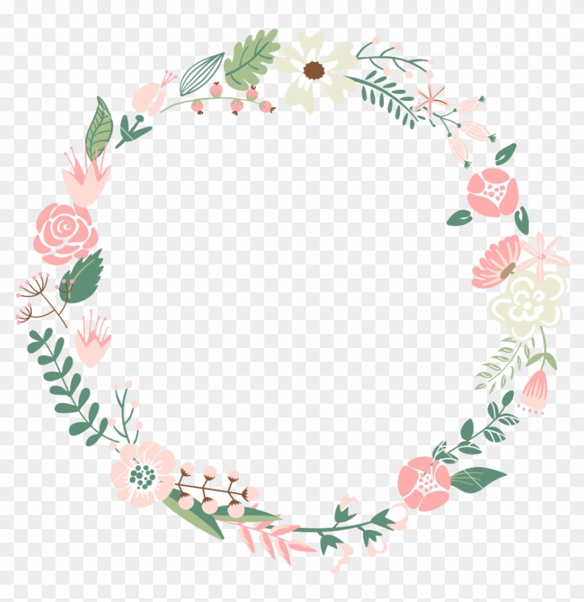 Flower Frame Border Design Png - Flower Crown Vector Png #436134