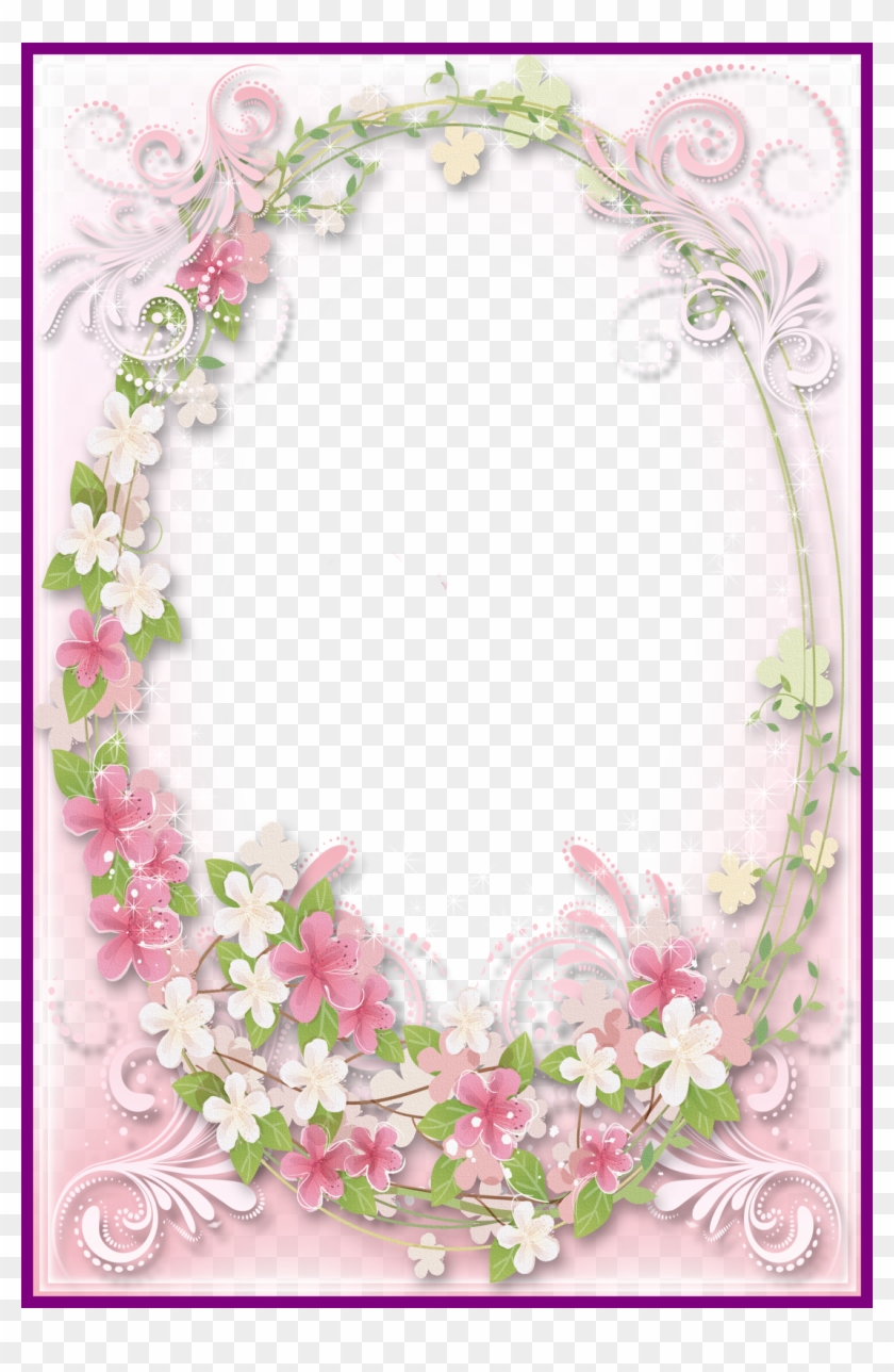 Amazing Transparent Soft Pink Frame For Designing And - Frame The Flower Png #436137