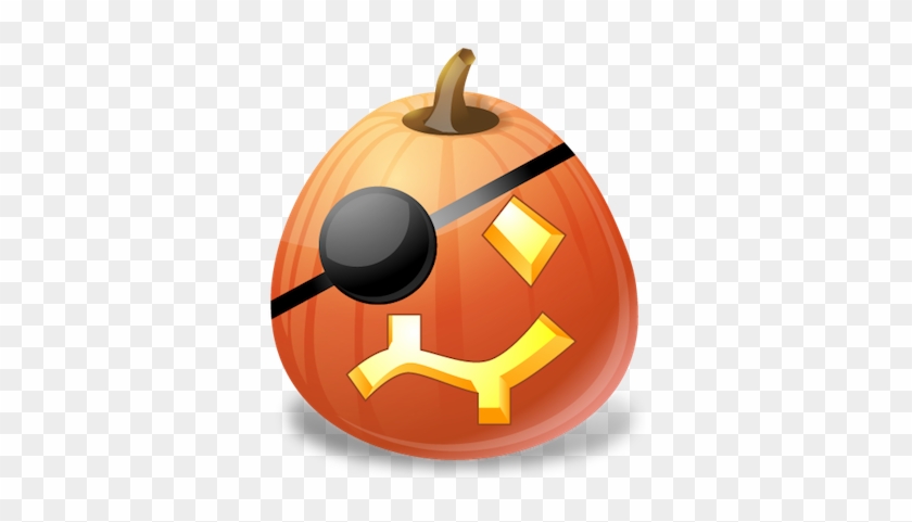 Pumpkin Halloween Emoji Sticker - Jack O Lantern Pirate #436260