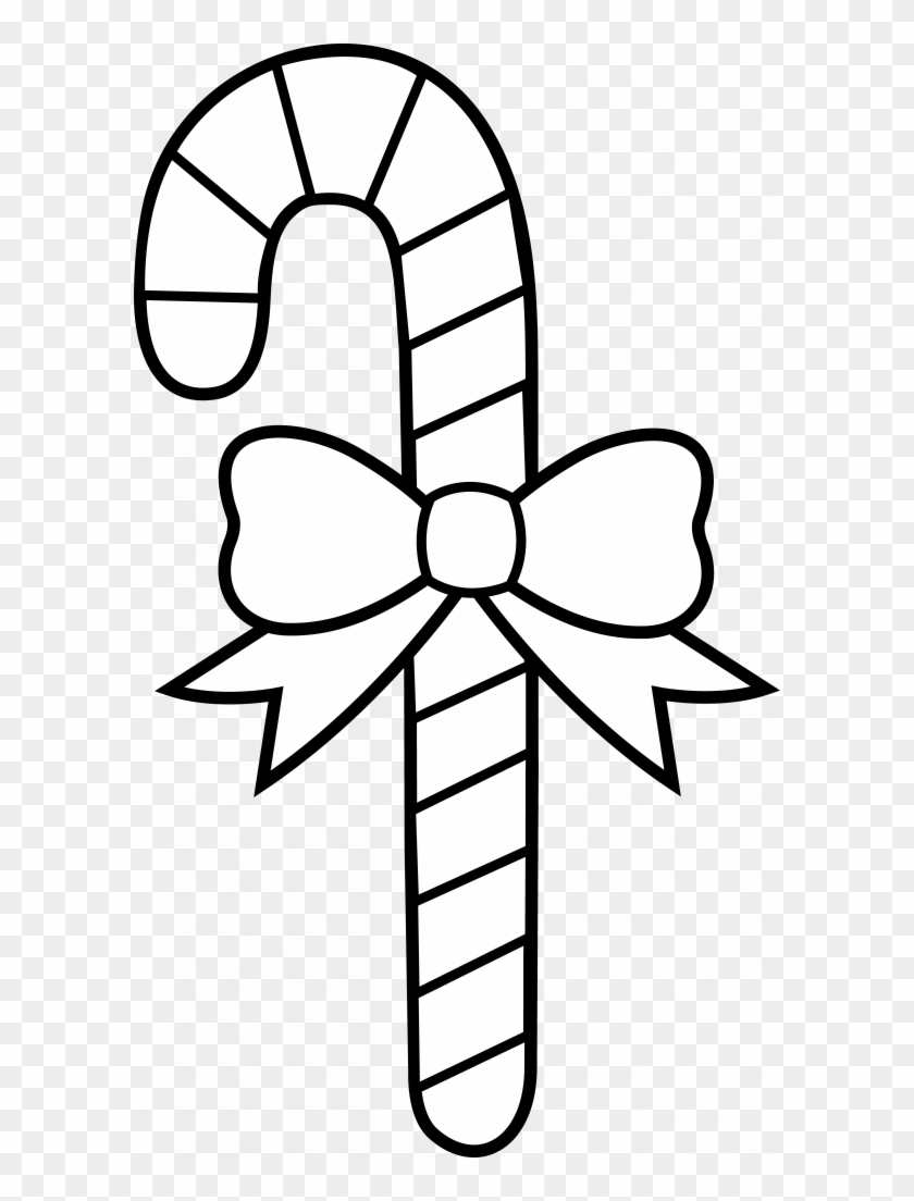 Candy Cane Coloring Page - Candy Cane Clip Art #436301