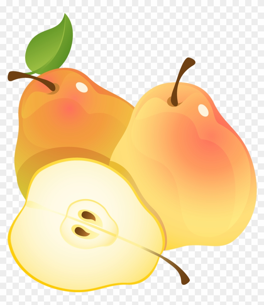 Large Painted Pears Png Clipart - Fruit Vector #436304