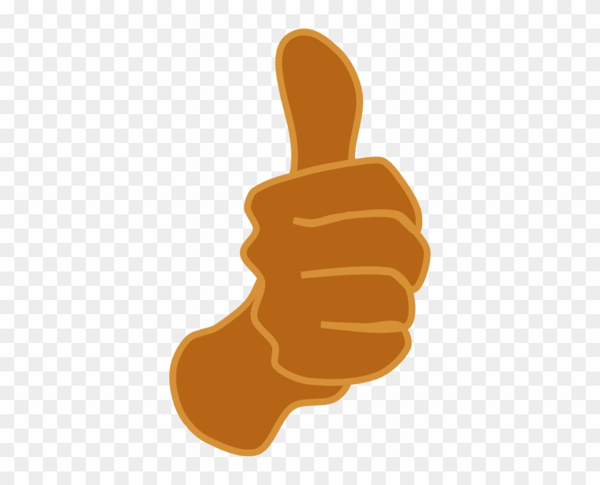 Thumbs Up Brown Clip Art At Vector Clip Art Image - Orange Thumbs Up Clipart #436307