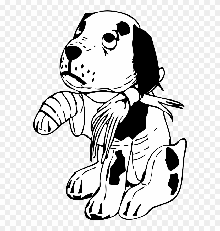 Sad Dog Clipart - Animal Abuse Clipart Black And White #436352