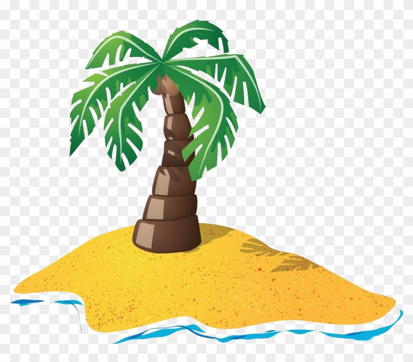 Cartoon Island Drawing Clip Art - Deserted Island Png #436452