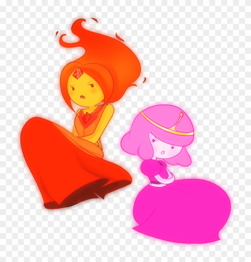 Finn The Human Adventure Time - Princess Bubblegum And Flame Princess #436471