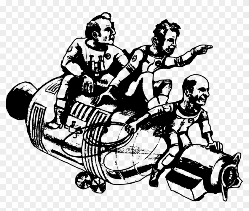 Apollo Crew Cartoon - Apollo 8 Clip Art #436561