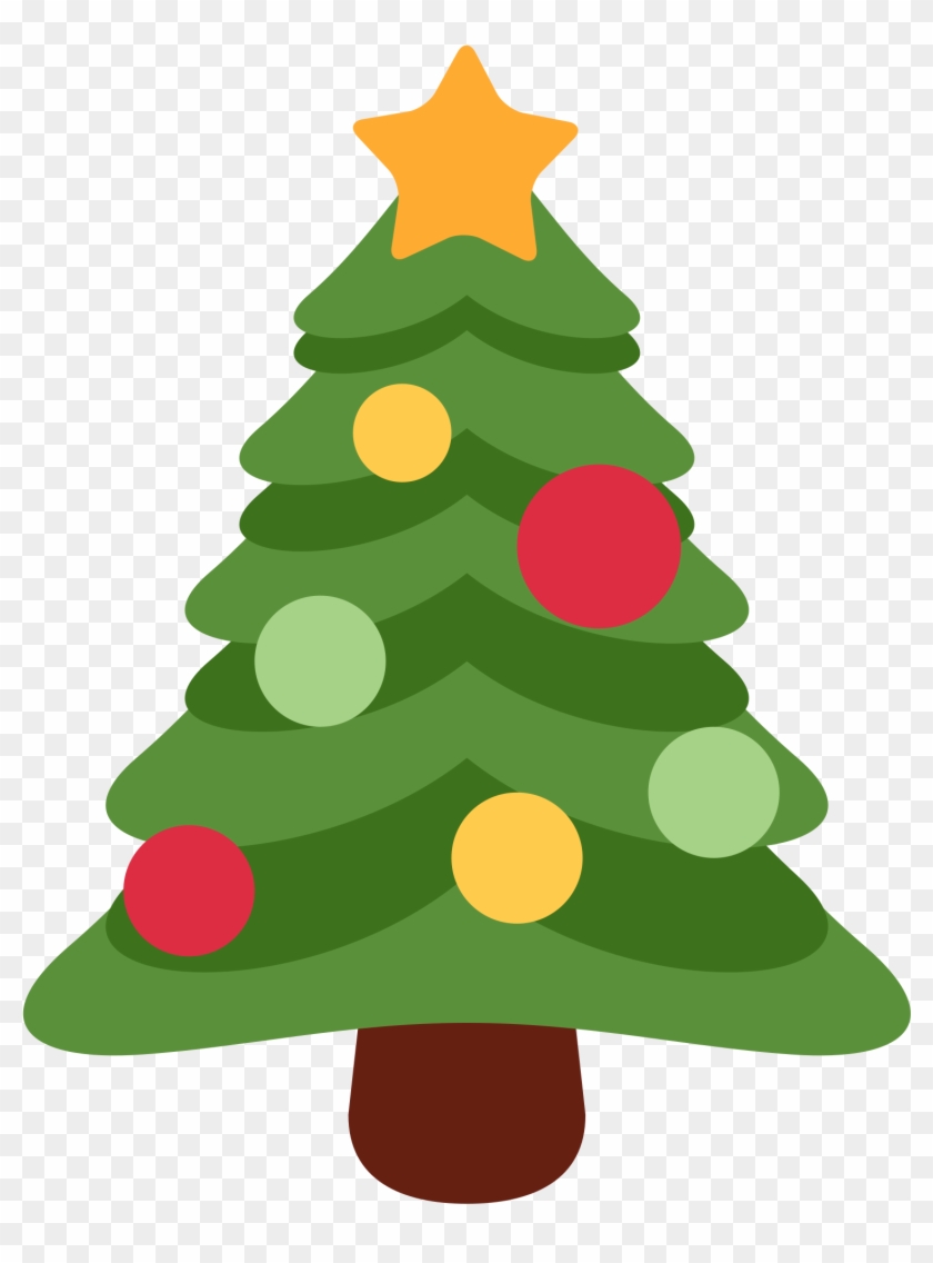 Evergreen Tree Clipart 13, - Christmas Tree Emoji Png #436783