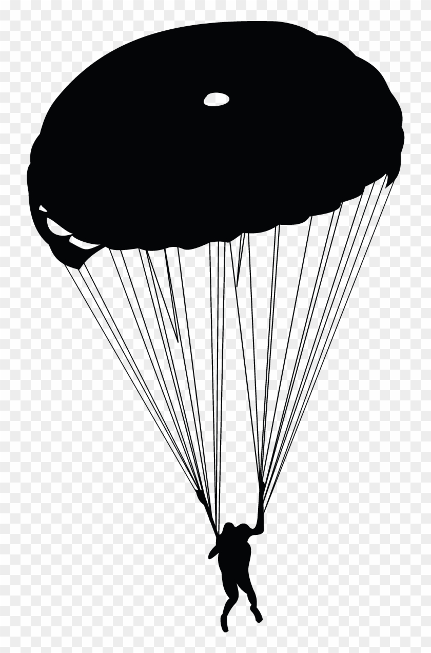 Parachute Silhouette Parachuting - Paratrooper Silhouette #436884
