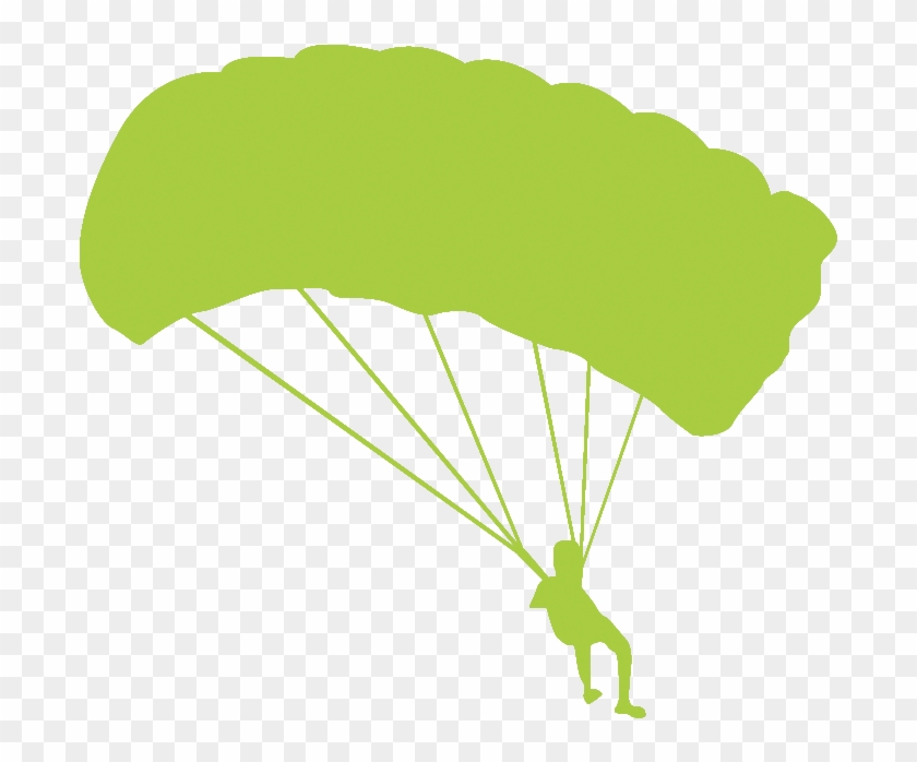 Parachute Silhouette 2 Clipart - Salto De Paraquedas Desenho #436888