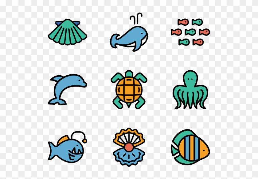 Sea Life Linear Color - Aquarium Icon #437089