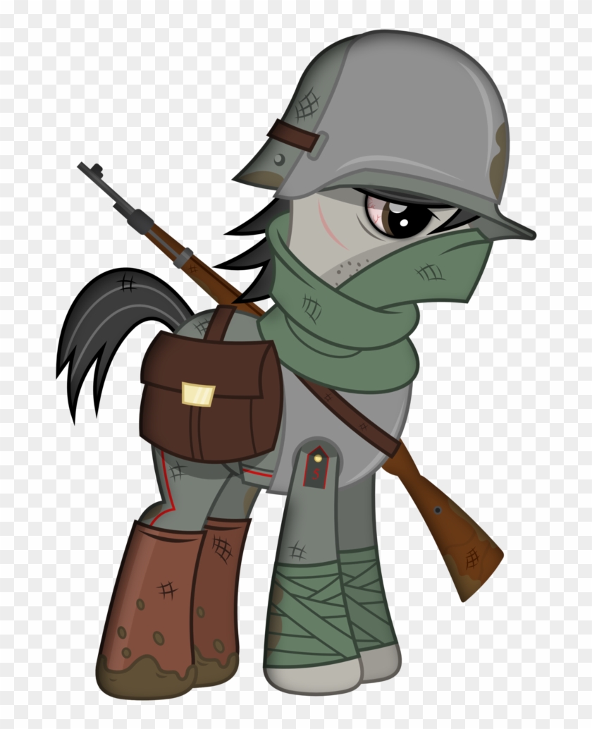 Brony-works, Clothes, Earth Pony, German, Gun, Helmet, - Cartoon #437157