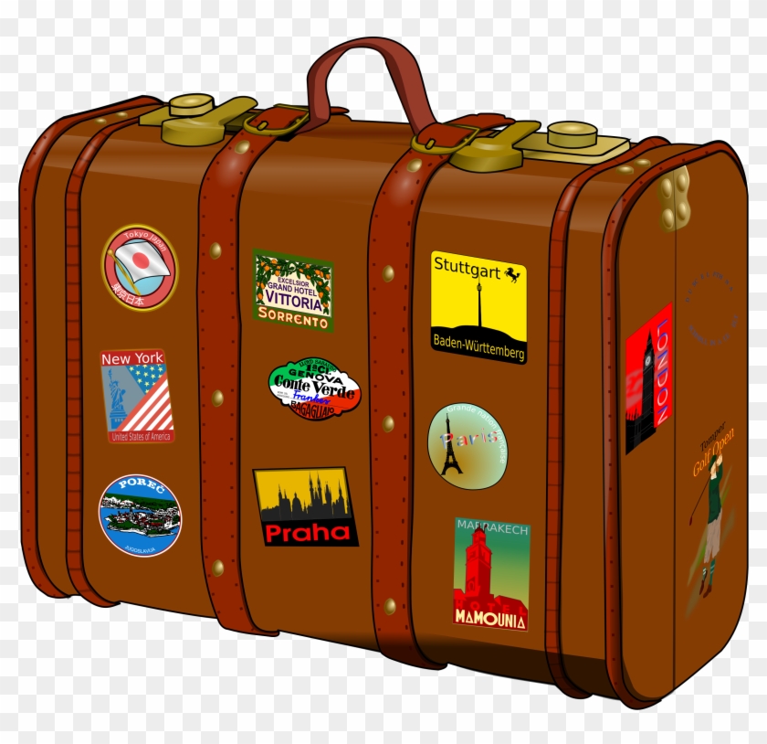 Suitcase With Stickers - Suitcase With Stickers #437211