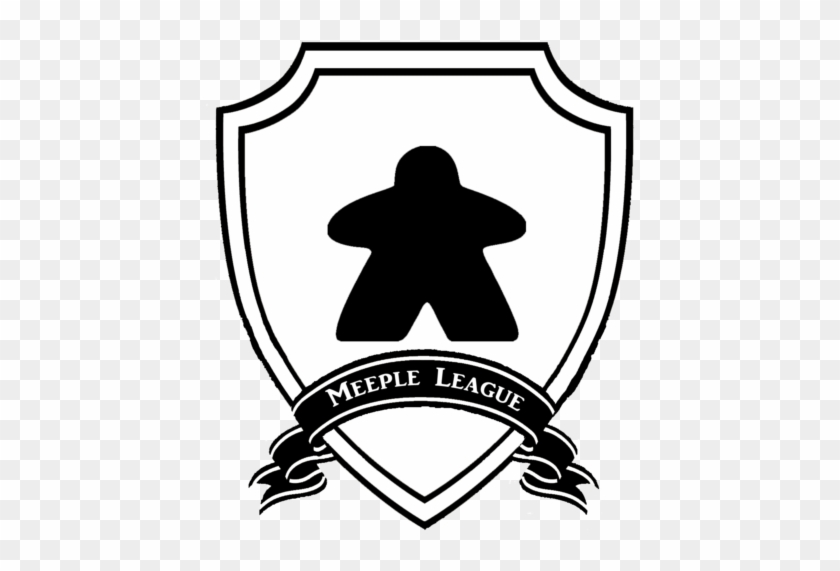 Cropped Cropped Meeple League Logo Black And White - Pin-back Button #437383
