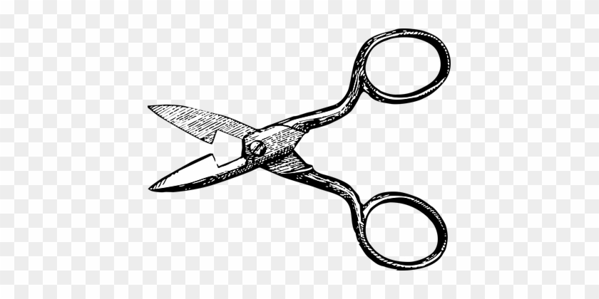Scissors, Sewing, Buttonhole Scissors - Tijeras Vintage Png #437646