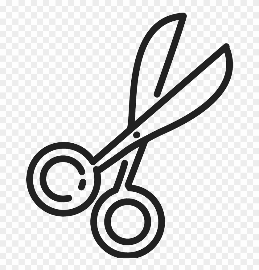 Scissors Outline Rubber Stamp - Outline Picture Of Scissors #437670