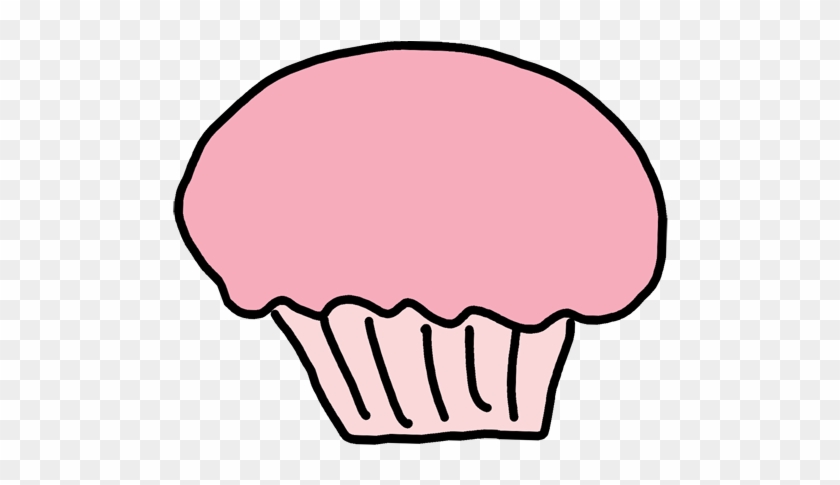 Blue Cupcake Pink Cup Cake - Sweet Clipart Black And White No Background #437729