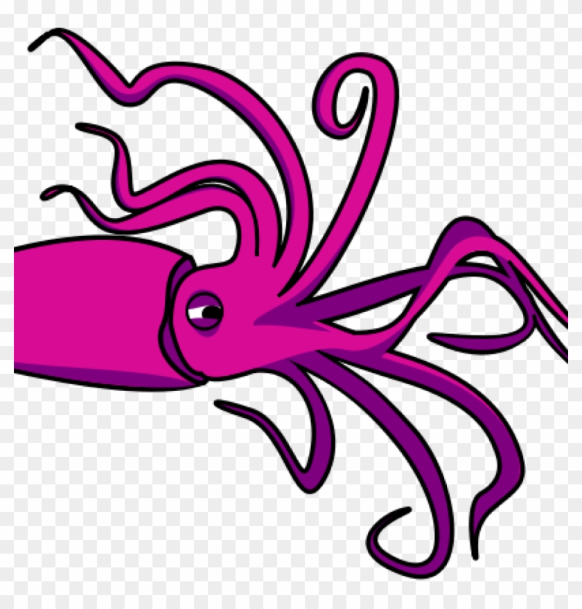 Squid Clipart Squid Clip Art Free Clipart Panda Free - Pink Squid Shower Curtain #437774