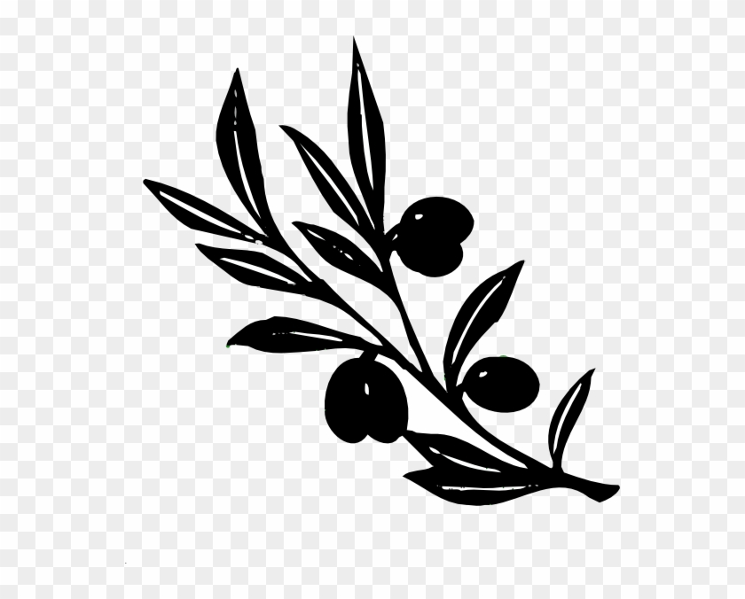 Olivebranch Clip Art At Clker - Olive Branch Black And White #437796